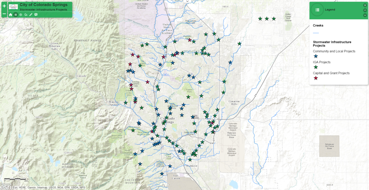 map of stormwater projects