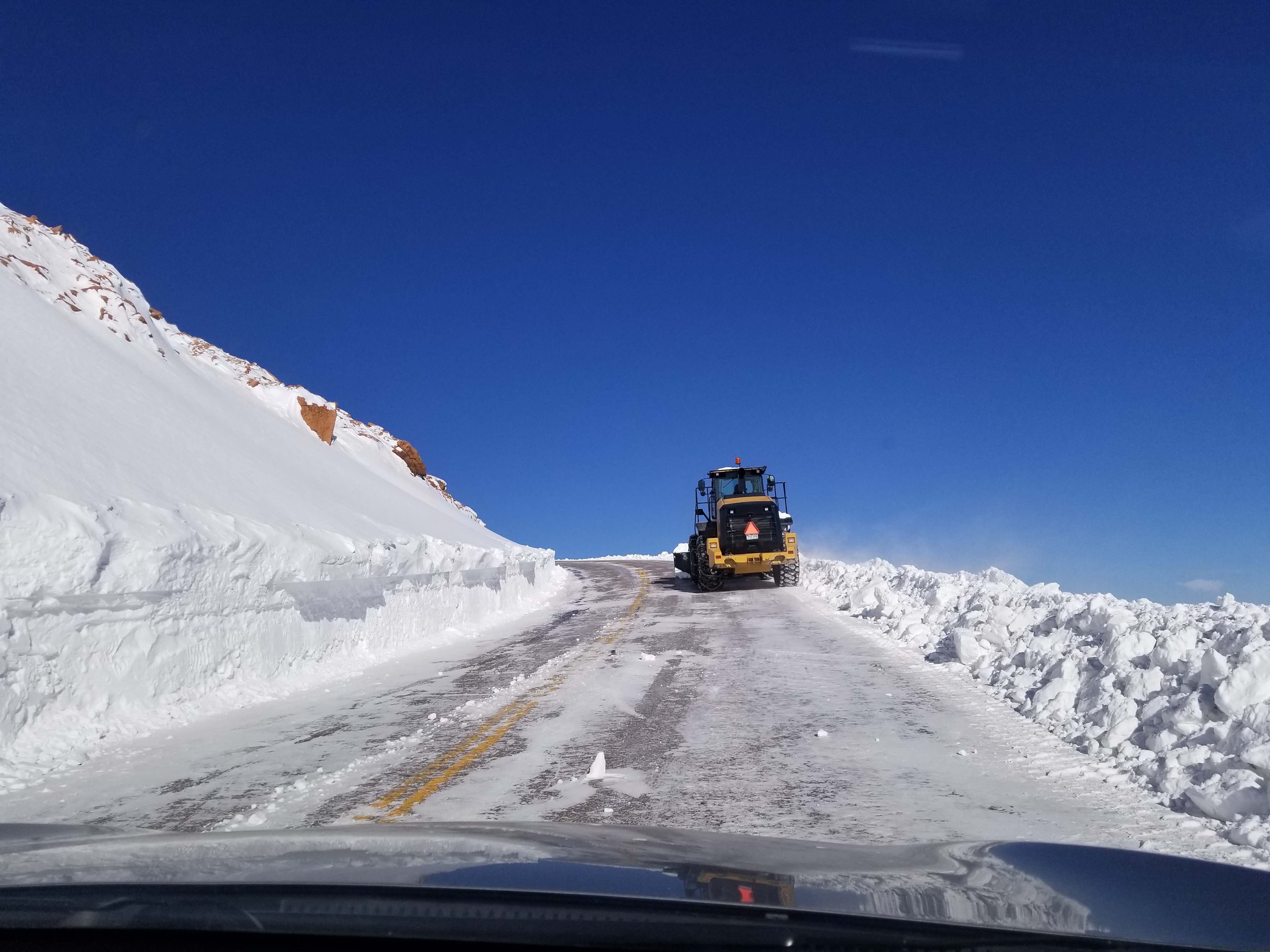 Pikes Peak Road with Snow