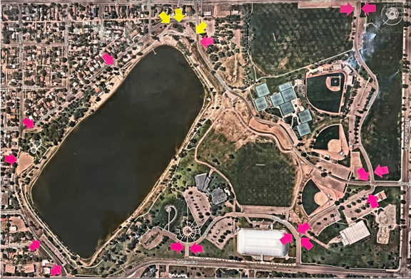 map of memorial park camera locations