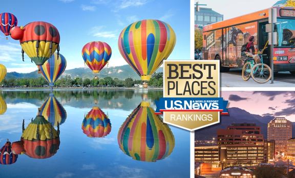 Best Places - U.S. News and World Report - Hot air balloons, the free downtown shuttle and downtown Colorado Springs