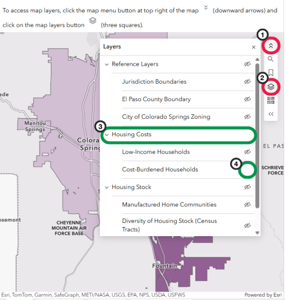 A screenshot of a dashboard with various aspects circled to denote how to navigate the features.