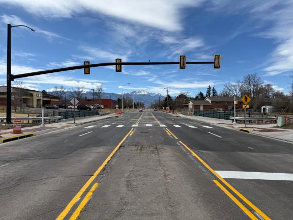 Final paving and striping for the Galley Road Bridge Replacement Project