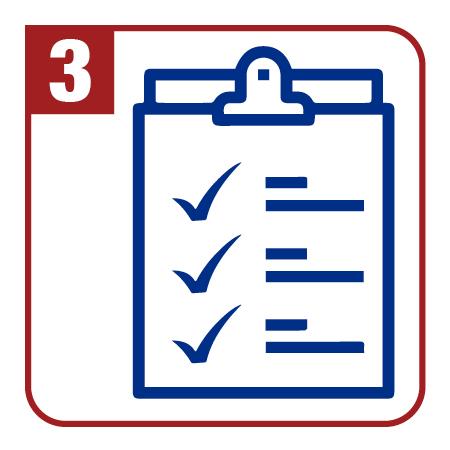 number 3 checklist icon