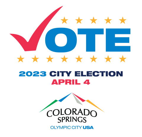 graphic reads 'Vote 2023 City Election April 4' with City logo