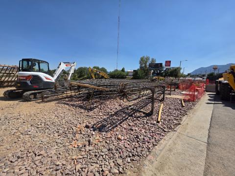 The project team received a delivery of 17 tons of rebar last week for new bridge foundation piers on the 8th Street bridge. Work on the foundation piers begins Sept. 22.
