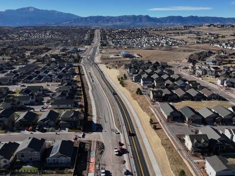 Photo of Dublin Boulevard looking west.