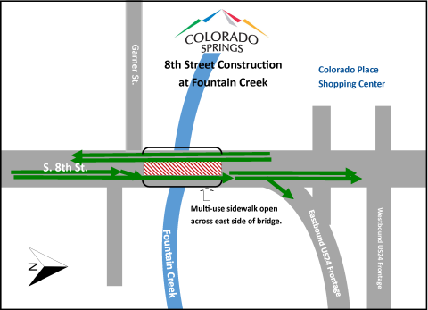 8th street bridge work map