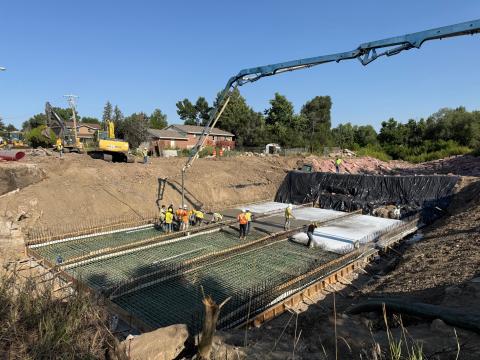 August 2025 Galley Road Bridge Culvert Bottom Concrete Pour