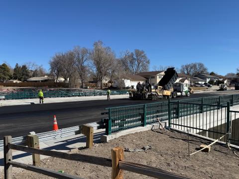 Final paving on the Galley bridge on Feb. 2026