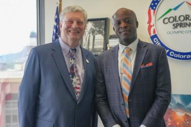 Wayne Williams and Mayor Yemi