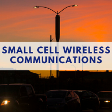 image with text "small cell wireless communications"