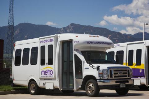 A Mountain Metro Paratransit Bus