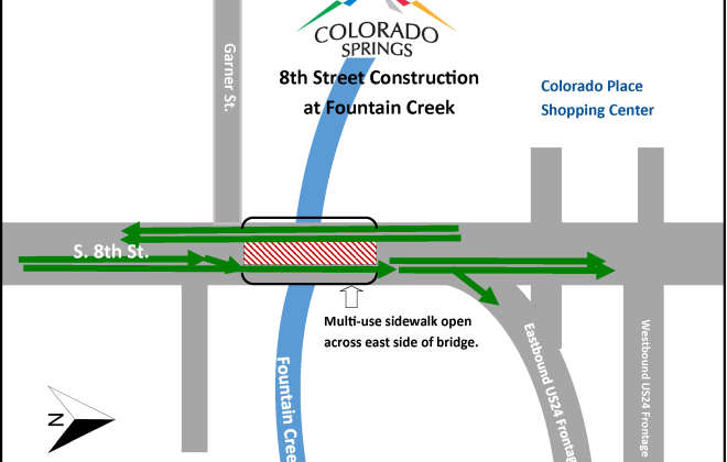 8th street bridge work map