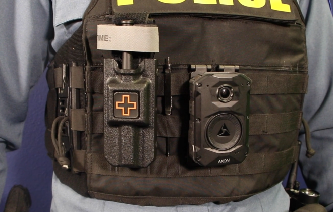 Body Worn Camera on Police Vest