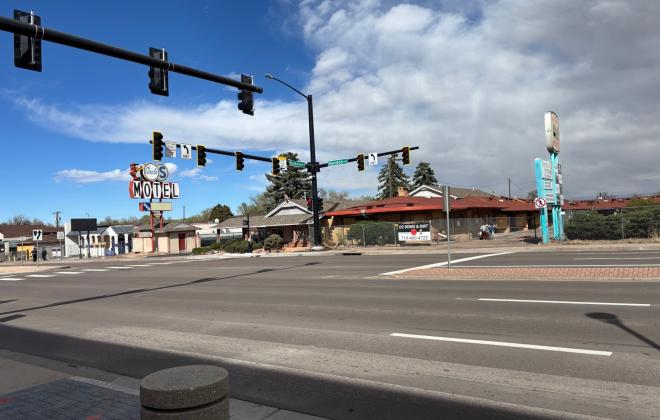 One of the completed intersections that was worked on as part of the South Nevada Signals Improvements Project.