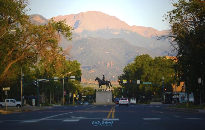 Palmer Statue on Nevada Ave. in Downtown Colorado Springs