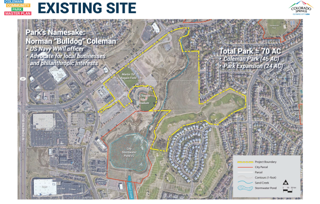 Coleman Park existing site map