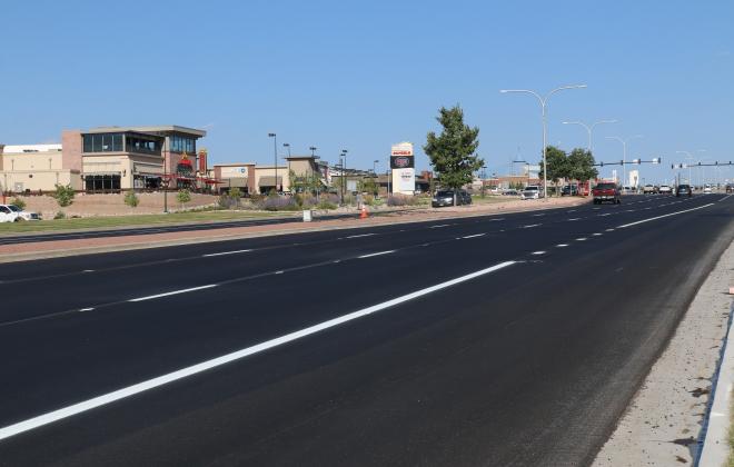 new pavement and striping 