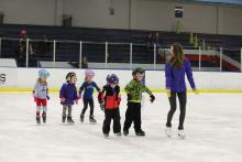 Kids learning how to skate