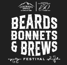 Text Reads Beards Bonnets & Brews Festival